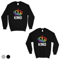 King King Rainbow Crown Sive Usklađivanje par Dukserice