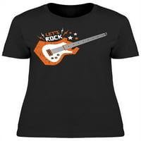 Električna gitara omogućuje kamenu majicu žene -Image by shutterstock, ženski medij