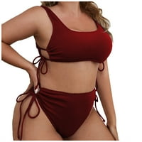 Žene kupaćih kostima Nova čvrsta plus veličine Bikini Thread tkanini kupaći kupaći kostim za žene