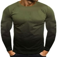 NOLLA muškarci vrhovi gradijentni majica Crew Crt majice Muška modna bluza Muški pulover s dugim rukavima