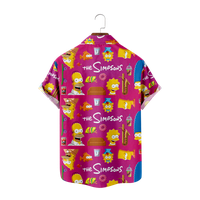 FNNYKO Havajska majica za muškarce dječaci Simpsons casual skrozleeve novost na havajske majice Havajska