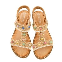 DMQupv 90-ih sandale za žene sandale bijele za djevojčice biserne princeze haljine cipele od luka za