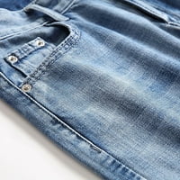 Amidoa Muške kratke hlače Neams Classic Fit Com T fle Ripped Jean Shorts Modni kopču Zipper Utility
