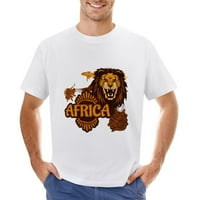 Afrika Lion Vintage Majica MENS CLASSIC CREWNECK TESE kratkih rukava Unise bijeli 5xl
