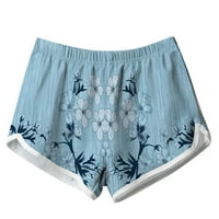 Penskaiy ženske ljetne casual tiskane kratke hlače za plažu bedra XXL plava na prodaju