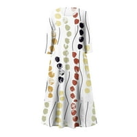 SendKeelSumper haljina za žene Ležerne prilike tiskane udobne modne duljine Džepne haljine
