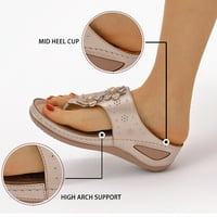 Čipke sanalje visoke pete za žene Flip Flops Sandale za žene sa lučnim potporom za udobnu šetnju ljetni