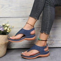 Leesechin Slide Sandale za žene Cleariance Ljeto Dame Flip-Flops Wedge Peta Papuče Sandale Ležerne prilike
