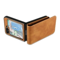 Poklopac Jiahe za Samsung Galaxy Z Flip5, Novčani kofer, Čvrsti udarni otvor za karton PU kožna lagana