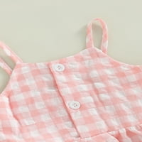 Binweede Toddler Baby Girls Ljeto odijelo Butte Ruffle plairani kamisole i rasteretne kratke hlače sa
