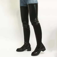 Udobne čizme velike veličine žene jesen duga cijev s niskim cipelama s niskim potpeticama cipele vitez