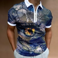 Košulje za vježbanje za muškarce Nova muška majica sa zatvaračem vrata 3D tiskani Personalizirani gradijent