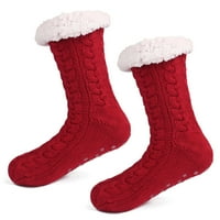 Čarape za babysule za žene čišćenje zimskih toplih dvostrukih lista od runa bez klizanja papučene čarape