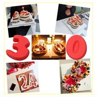 Zhaomeidaxi 3D silikonski brojevi kalupi za torte za rođendan godišnjica vjenčanja, ten za pečenje 0-