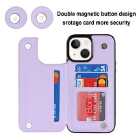 Elepower za iPhone novčanik s kickstandom, potpuno otporna na udarcu PU kožna flip kartica magnetni