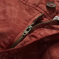 Muški klasični opušteni fit Cargo kratki labavi vanjski radovi Atletski kratke hlače crvene veličine