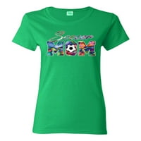 Divlji Bobby, šarena nogometna mama, majčin dan, ženska grafička majica, Kelly, 2xl