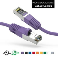 2FT CAT5E zaštićena Ethernet mrežom podignuta kabela ljubičasta, pakovanje