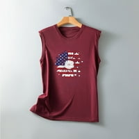 Ženski vrhovi rezervoara Prodaja patriotskog camisole cvjetni print 4. jula Fit popust Summer bez rukava,