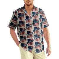 4. jula muška havajska majica SAD Nacionalna zastava grafička 3D košulja 3D print plus veličina dnevna