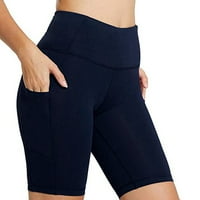 SIMPLMASYGENI Ženske kratke hlače za čišćenje ženske vježbe gamaše fitness sportski trkački pantaloni