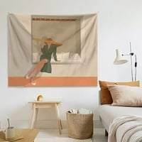 Tapiserija, sim-pletena dekorativna tkanina umjetnost slikarska zidna pozadina za pranje, spavaća soba, spavaonica