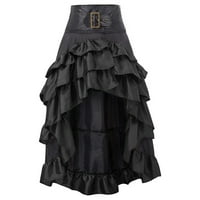 Plus size suknja Žene srednje veke Ruffles Patchwork nepravilni vintage cupcake suknja dužine gležnja