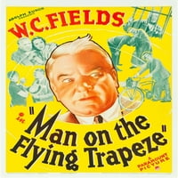 Čovjek na letećem trapezu W.C. Polja Mary Brian na prozorskoj kartici 1935. Movie Poster Masterprint