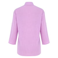 Ženski kardigani jednostavni gumbi sa rukavima u boji u boji vrhovi bluza Cardigan