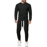 Muška odjeća vrhovi Tortleneck čipke UP-a jednostavnih sportskih dnevnih ležernih pantalona Solid Boja