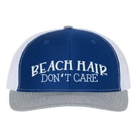 Plaža kosa nije briga, kapu za plažu, kamionska kapa, plaža Snapback, kapu za odmor, kapu za odmor, plaža, odjeća za plažu, podesiv, vacation, bijeli tekst, bijeli
