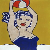 Roy Lichtenstein, djevojka sa loptom - platna ili štampana zida Art