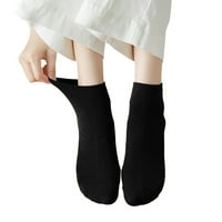 Dyfzdhu Solid Bool Bocks za žene Ugodne prozračne pamučne čarape Lagane toplotne čarape niske rezne