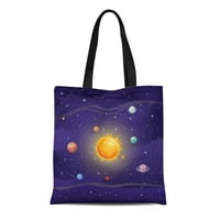 Platnena torba odvažna tota Trgovine Trgovinske vrećice Solarni sistem sa zvijezdama Sun Pluton Neptun