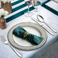 Set pribora za jelo od nehrđajućeg čelika viljuške za pribor za pribor za 5sets Zocy Elegantne obroke