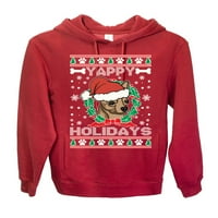 Divlji Bobby Yeppy Holidays Ružan božićni džemper Premium grafički duksevi dukseri, crvena, xx-velika