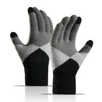 Heiheiup Winter Women Držite toplo dirljiv zaslon pletene rukavice elastične meke rukavice pune prsta