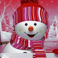 Ženski modni casual božićni snjegović digitalni tisak dukserice s kapuljačom crveni xxl