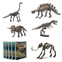 Različiti dinosaur skeletni zagonetke Model postavi 3D zagonetke za odrasle, DIY kostur dinosaur igračke