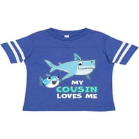 Inktastic Moj rođak me voli slatkih morskih pasa poklon dječaka majica ili majica mališana
