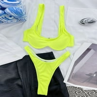 Žene kupaćih kostimi Žene Dvije pune kupaćih kostimi suiits Split strip čelični kupaći kostim bikini