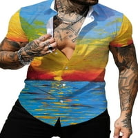 Muški rever za vrat Tee Hawaiian Holiday T košulje Dugme Down Regular Fit Beach Majica Summerhirts