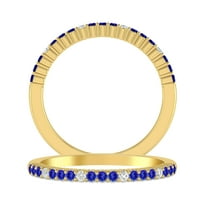 Carat 10k žuti zlatni tanzanite i dijamantski godišnjica vjenčanja za žene za žene