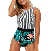 Snuarin plus size kupaći kostim za žene Tummy Control Modni seksi kupaći kostimi Striped ispisani leđima