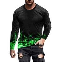 Muški pulover s dugim rukavima na dugim rukavima 3D 3D Ispisano Ležerna Dukserna majica za muškarce