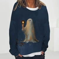 Jesenja i zimska ženska odjeća slikanje svijeće za ispis džemper sa okruglim vratom Ležerni džemper