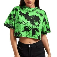 FVWitlyh Custom T majice Ženska majica s dugim rukavima s dugim rukavima zelena velika
