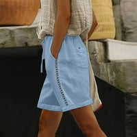 Ženske kratke hlače Ispis retro kratkih hlača sa džepom čipke Edge Moda Slim prozračne kratke hlače