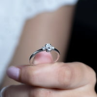 Minimalni CT Moissitni prsten, tri kamena moissan prstena za žene, moissitni prsten za obećanje, 14k