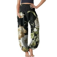 DTIDTPE joga pantalone, ženske udobne boho hlače labave joge hlače, hipi pidžama Lounge Boho pidžama